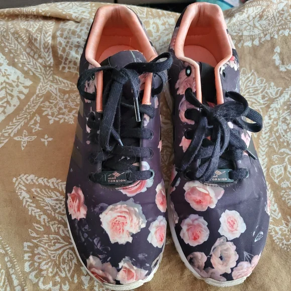 adidas gazelle silver green womens Adidas ZX Flux Floral Torsion